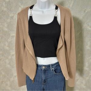 Abercrombie & Fitch Beige Sweater with Black Detail